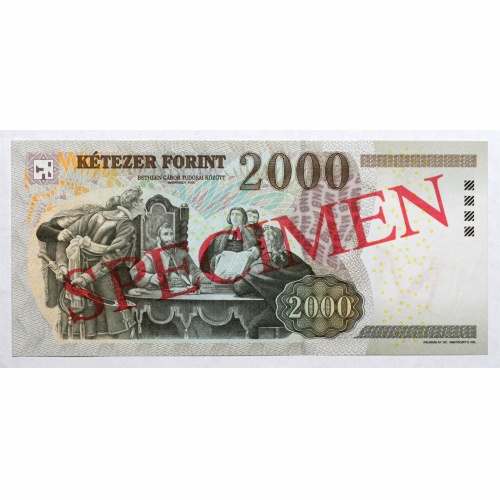 2000 Forint Bankjegy 2010 MINTA nagyon alacsony sorszám 0000050