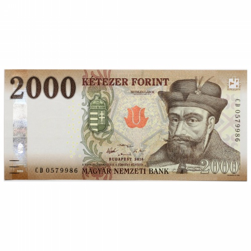 2000 Forint Bankjegy 2016 CD UNC forgalmi sorszám