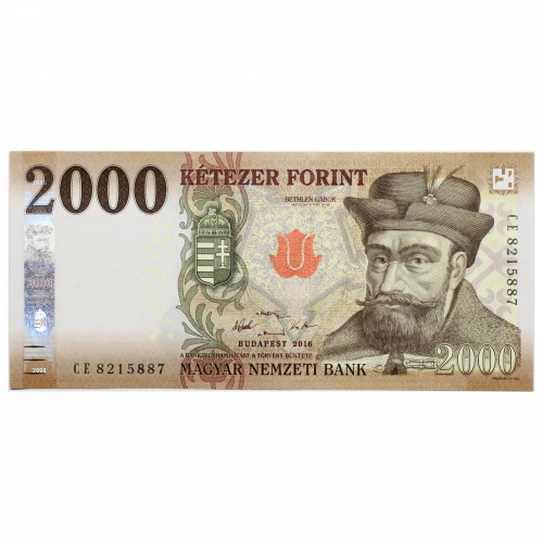 2000 Forint Bankjegy 2016 CE UNC forgalmi sorszám