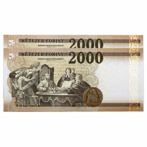 2000 Forint Bankjegy 2020 CH UNC alacsony sorszámkövető pár