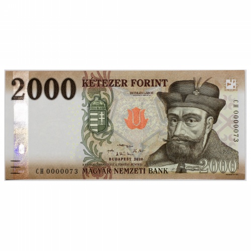 2000 Forint Bankjegy 2020 CH UNC alacsony sorszámmal