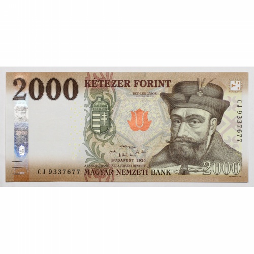 2000 Forint Bankjegy 2020 CJ UNC forgalmi sorszám