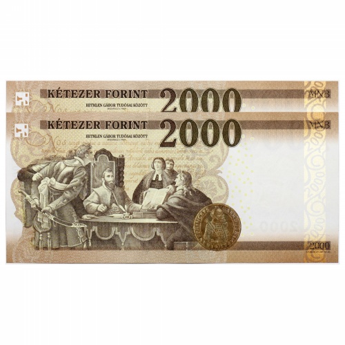 2000 Forint Bankjegy 2020 CK UNC nagyon alacsony sorkövető pár