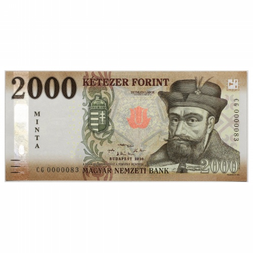 2000 Forint Bankjegy 2020 MINTA alacsony sorszám