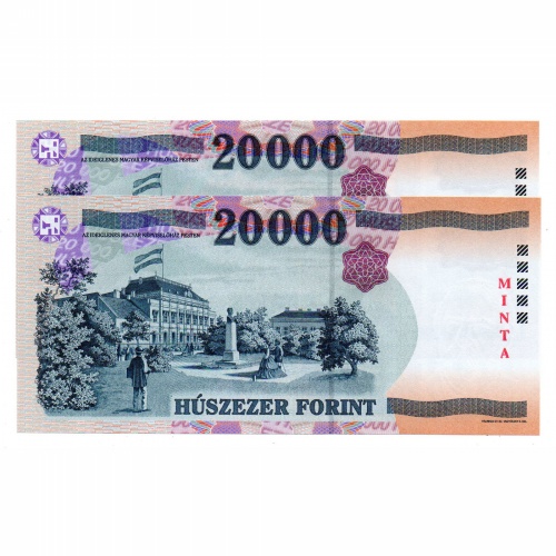 20000 Forint Bankjegy 2006 MINTA extra alacsony sorkövető pár