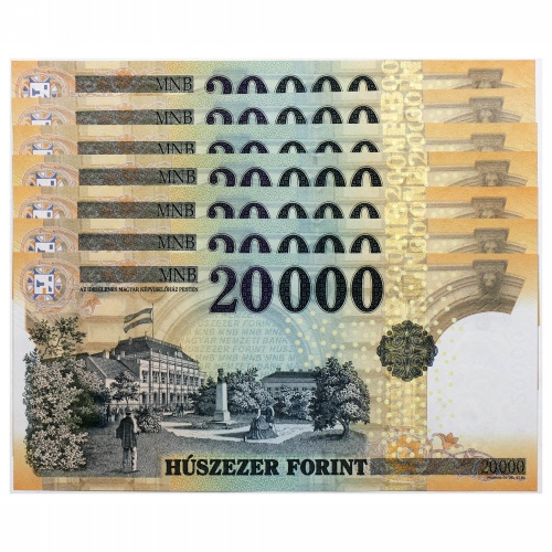 20000 Forint Bankjegy 2015 GB-GH nagyon alacsony azonos sorszám