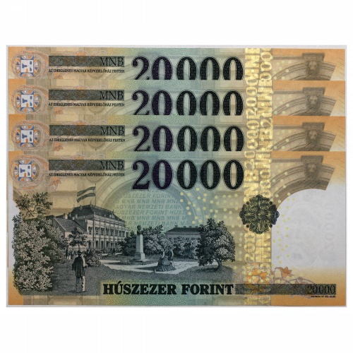 20000 Forint Bankjegy 2016 GB-GE nagyon alacsony azonos sorszám