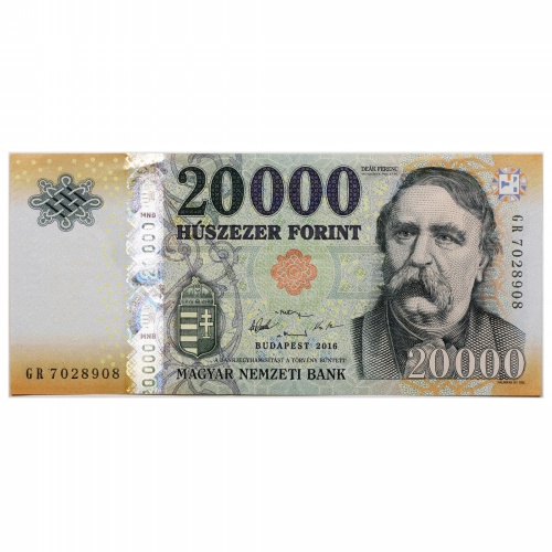 20000 Forint Bankjegy 2016 GR EF forgalmi sorszám