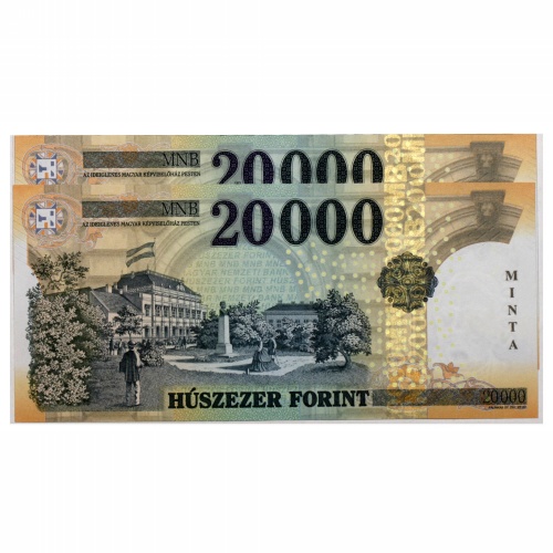 20000 Forint Bankjegy 2016 MINTA nagyon alacsony sorkövető pár