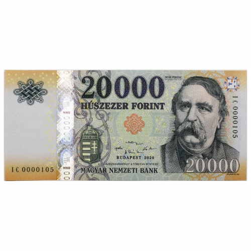 20000 Forint Bankjegy 2020 IC UNC alacsony sorszám