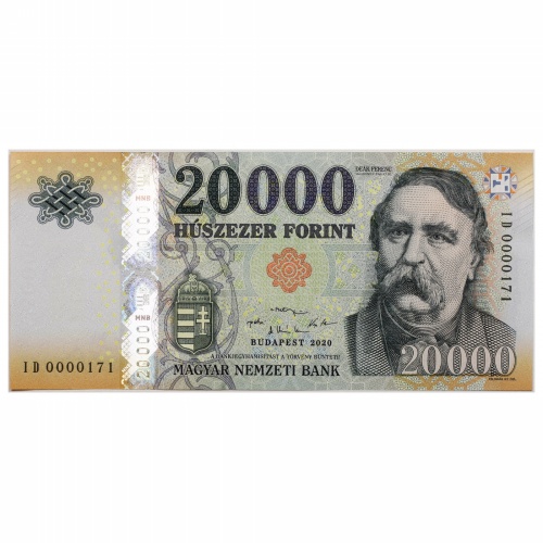 20000 Forint Bankjegy 2020 ID UNC alacsony sorszám