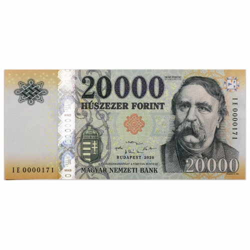 20000 Forint Bankjegy 2020 IE UNC alacsony sorszám