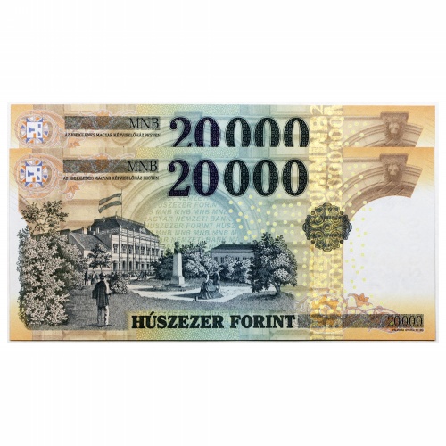 20000 Forint Bankjegy 2022 IL UNC alacsony sorszámkövető pár