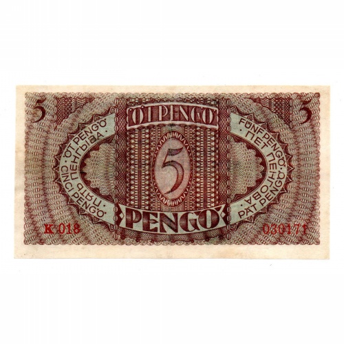 5 Pengő Bankjegy 1938