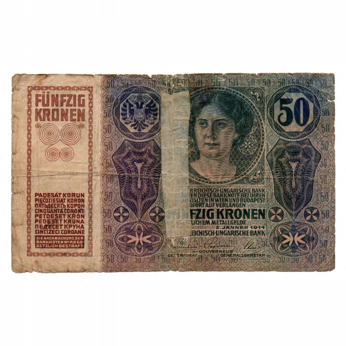 50 Korona Bankjegy 1914 G