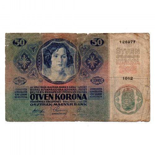 50 Korona Bankjegy 1914 G