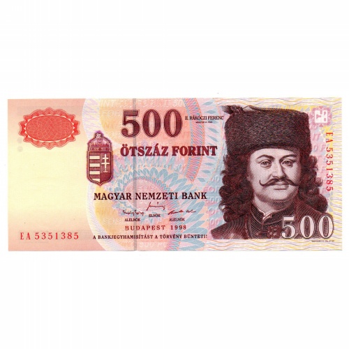 500 Forint Bankjegy 1998 EA UNC