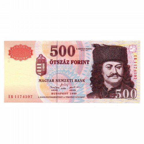 500 Forint Bankjegy 1998 EB UNC