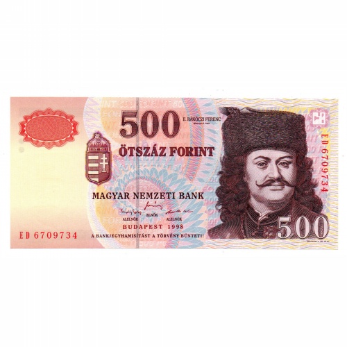 500 Forint Bankjegy 1998 ED UNC