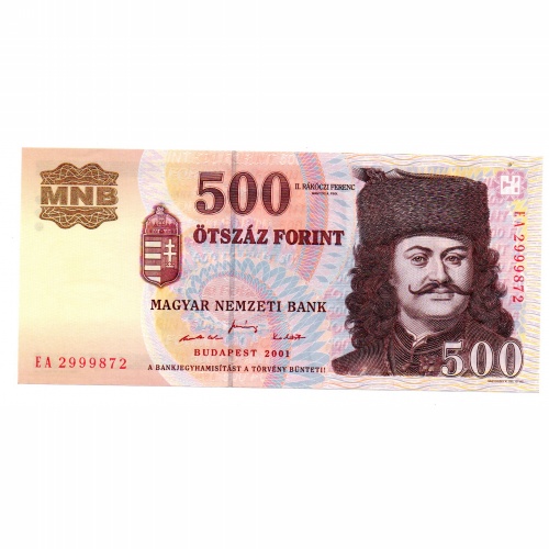 500 Forint Bankjegy 2001 EA UNC