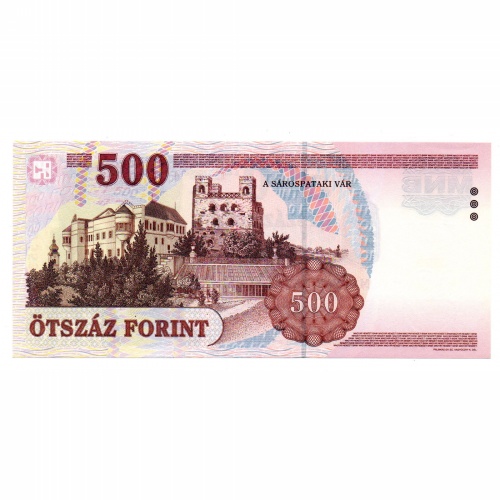 500 Forint Bankjegy 2001 EC UNC