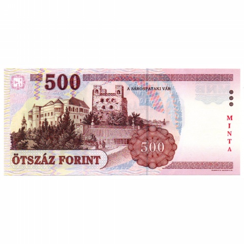 500 Forint Bankjegy 2001 MINTA alacsony sorszám EA0000052