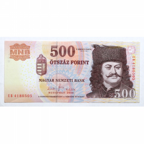 500 Forint Bankjegy 2008 EB EF