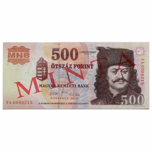 500 Forint Bankjegy 2010 MINTA