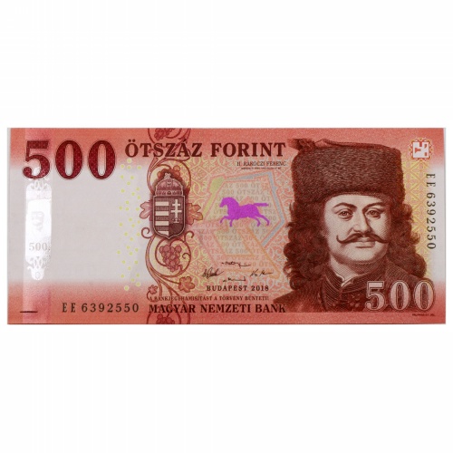 500 Forint Bankjegy 2018 EE UNC forgalmi sorszám