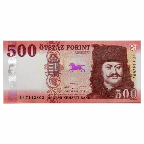 500 Forint Bankjegy 2018 EF sorozat UNC forgalmi sorszám