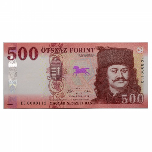 500 Forint Bankjegy 2018 EG UNC alacsony sorszám