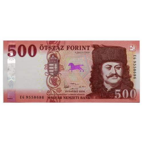 500 Forint Bankjegy 2018 EG UNC forgalmi sorszám