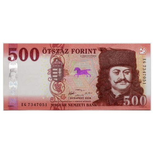 500 Forint Bankjegy 2018 EG gEF forgalmi sorszám