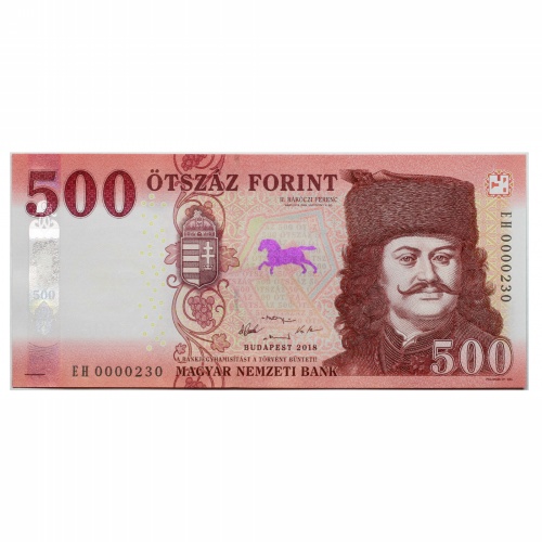 500 Forint Bankjegy 2018 EH UNC alacsony sorszám