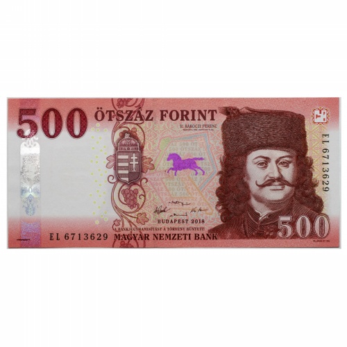 500 Forint Bankjegy 2018 EL aUNC forgalmi sorszám