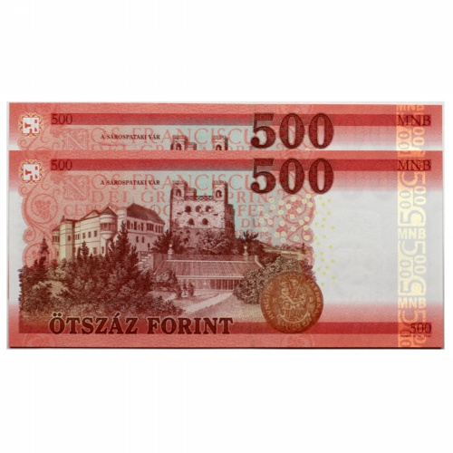 500 Forint Bankjegy 2022 EN UNC alacsony sorszámkövető pár