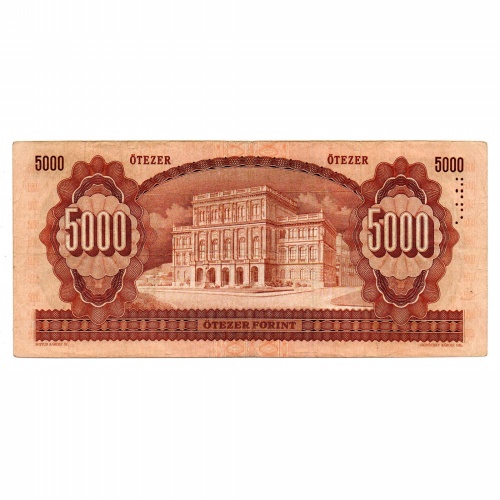 5000 Forint Bankjegy 1990 J sorozat F