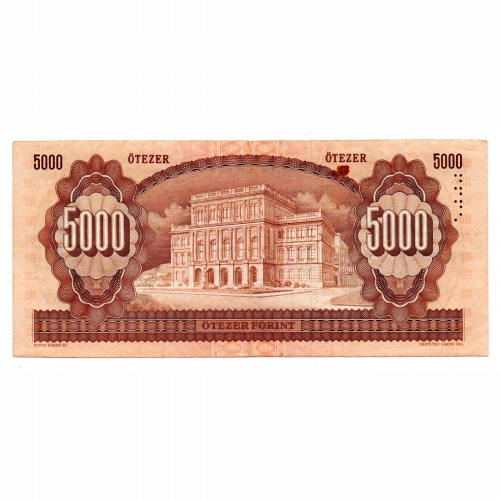 5000 Forint Bankjegy 1992 J sorozat F-VF