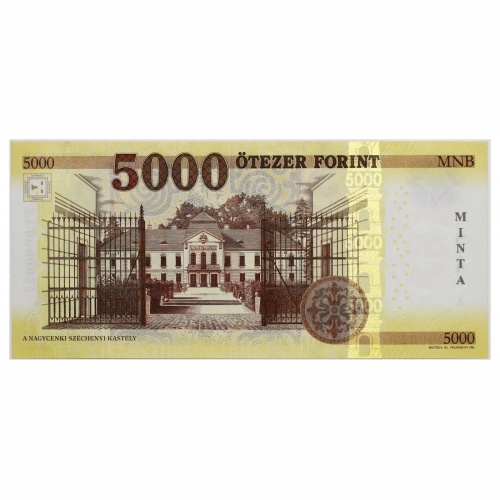 5000 Forint Bankjegy 2017 MINTA nagyon alacsony sorszám 0000027