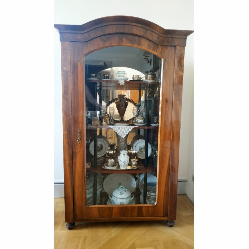 Antik biedermeier tükrös vitrin