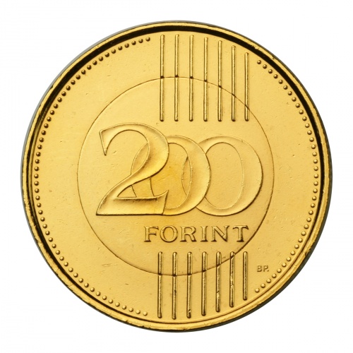 Aranyozott Lánchíd 200 Forint 2009 UNC kapszulában