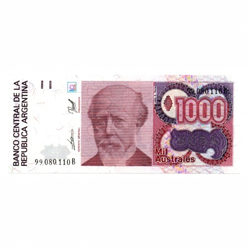 Argentina 1000 Australes Bankjegy 1988-1990  P329c UNC