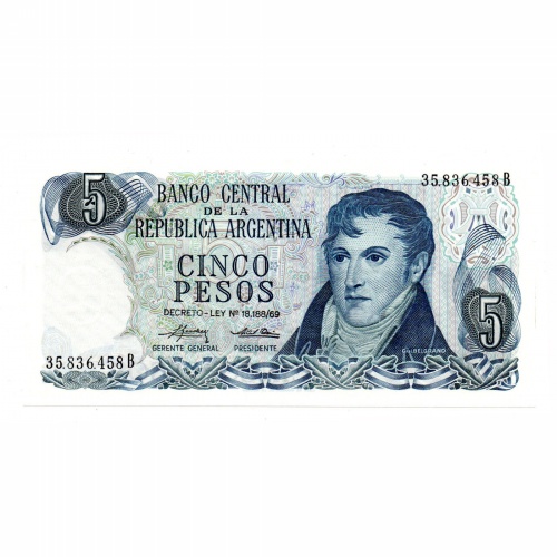 Argentina 5 Peso Bankjegy 1974 P294