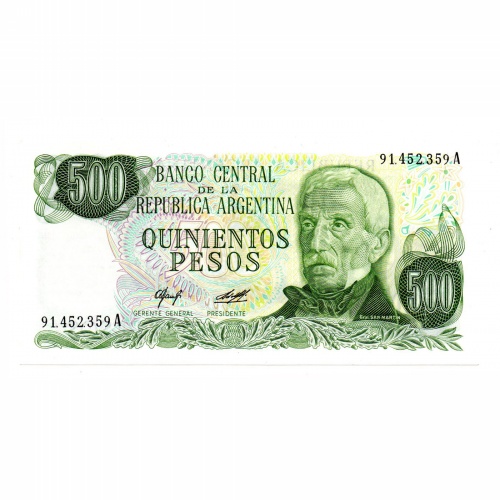 Argentina 500 Peso Bankjegy 1977-1982 P303a