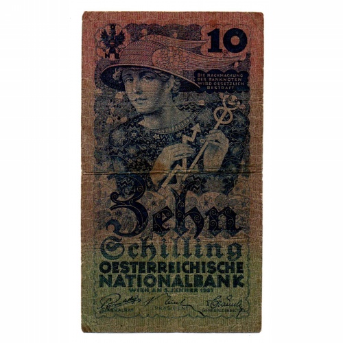 Ausztria 10 Schilling Bankjegy 1927