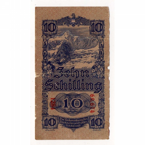 Ausztria 10 Schilling Bankjegy 1945