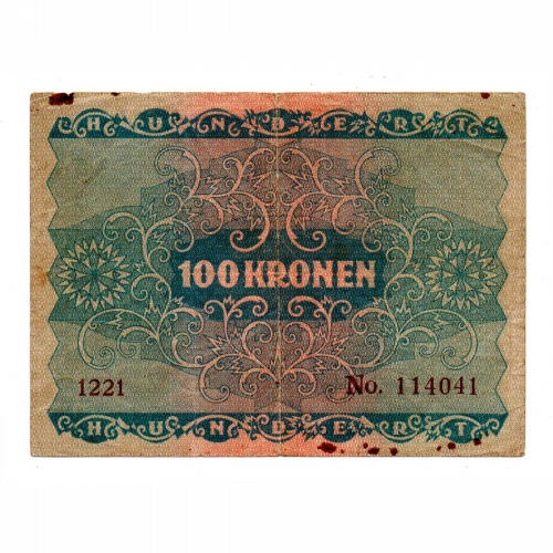 Ausztria 100 Korona Bankjegy 1922 F