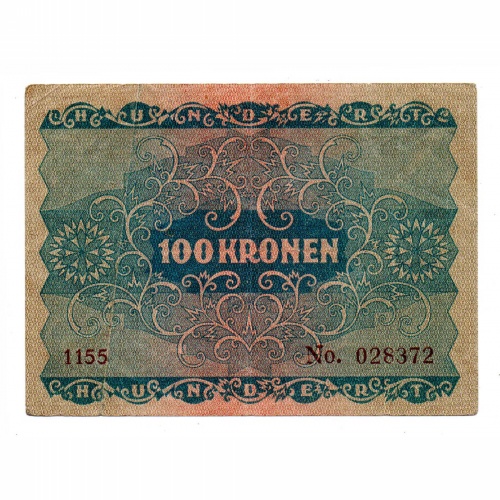 Ausztria 100 Korona Bankjegy 1922 VF