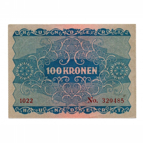 Ausztria 100 Korona Bankjegy 1922 EF