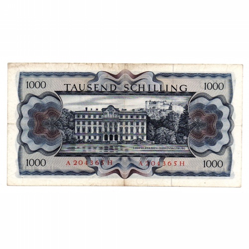 Ausztria 1000 Schilling Bankjegy 1966